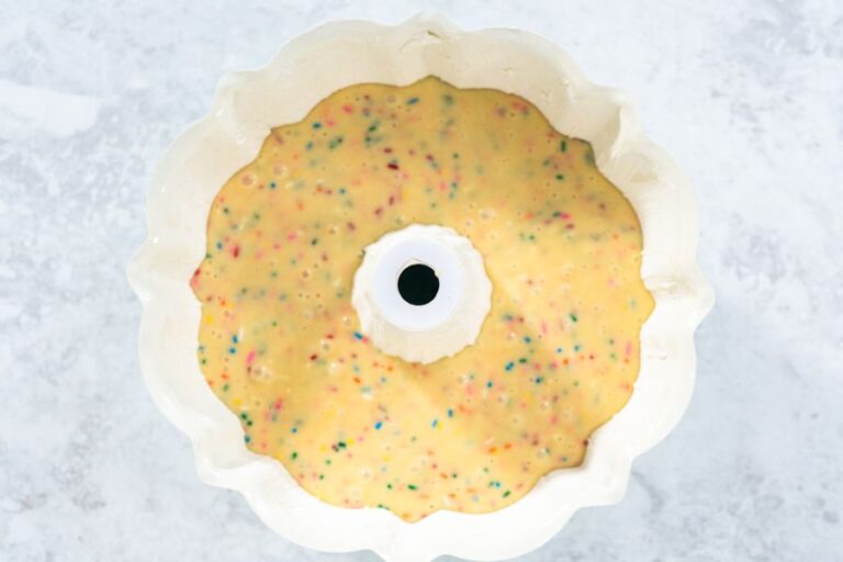 Cake Batter in a Bundt Cake Pan