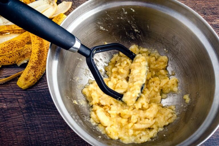 Mashing Bananas in a Bowl