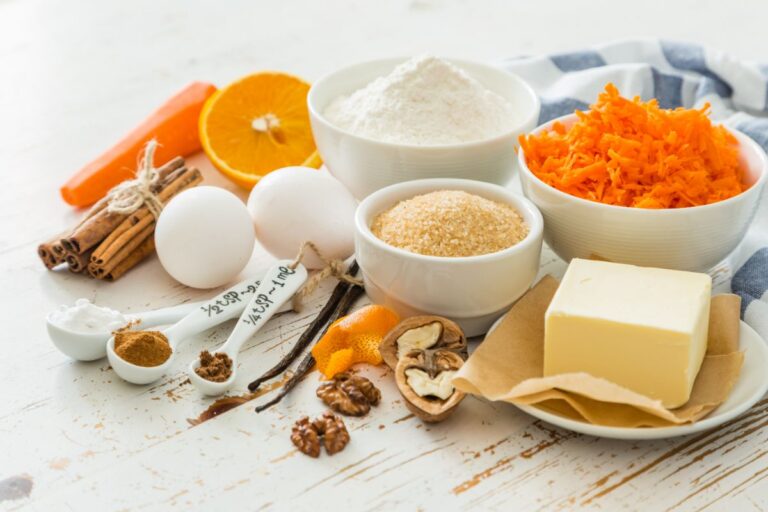 Ingredients for Making Carrot Cake