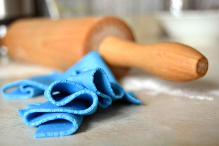 Leftover Fondant Next to Rolling Pin