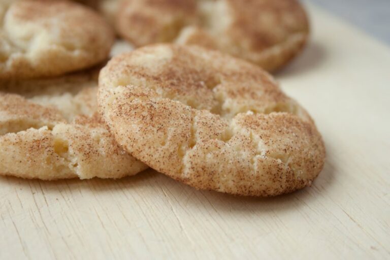 Fresh Baked Snickerdoodles on a Cutting Board