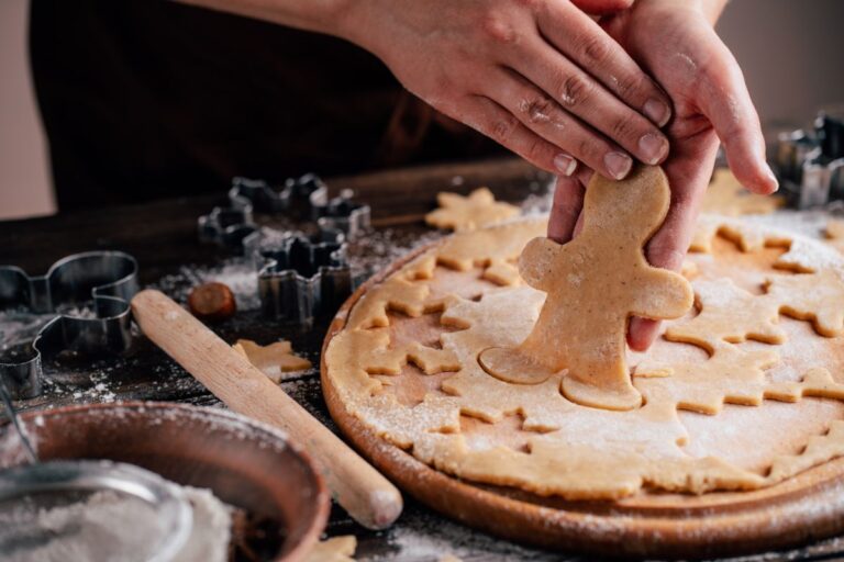 Shaping a Gingerbread Cookie