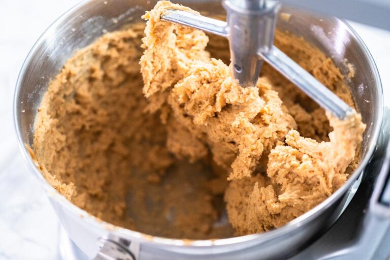 Mixing Peanut Butter Cookie Batter