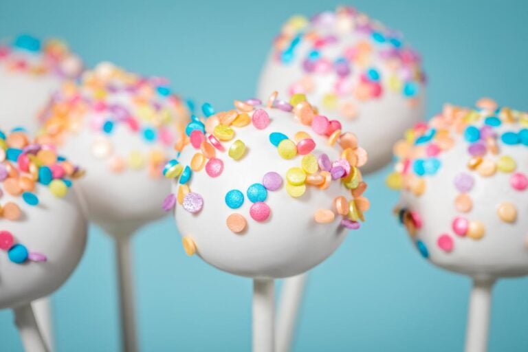 Smooth and Delicious Looking Cake Pops With Rainbow Sprinkles