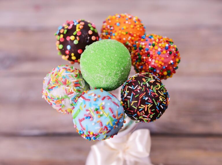 Colorful and Fun Cake Pops in a Vase
