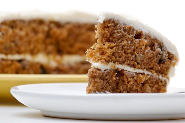 Slice of Freshly Baked Carrot Cake