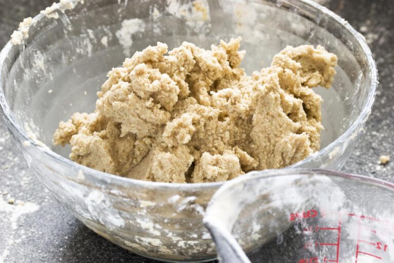 Sugar Cookie Dough in a Glass Bowl
