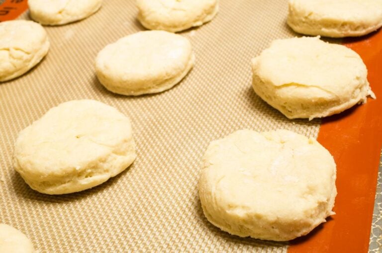 Biscuits Ready to Be Cut for Donuts