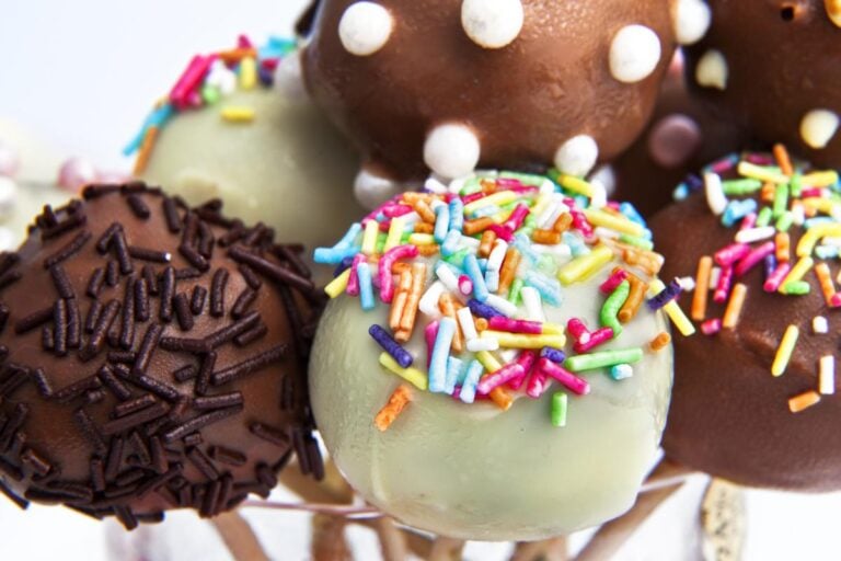 Close Up of Sweating Cake Pops