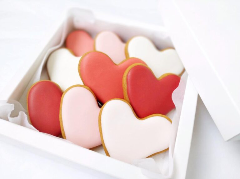 Iced Sugar Cookies in a White Box
