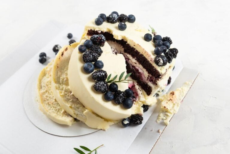 A broken cake