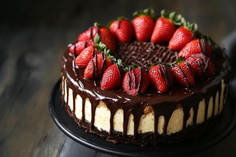 Chocolate-Covered Strawberry Cheesecake
