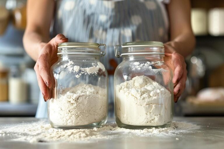 Comparing two jars of flour
