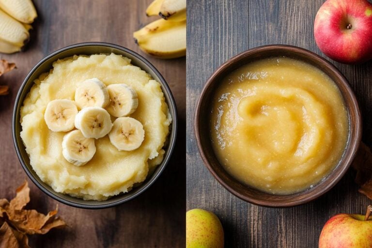 Mashed Bananas and Applesauce