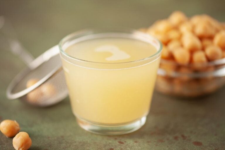 A glass of aquafaba
